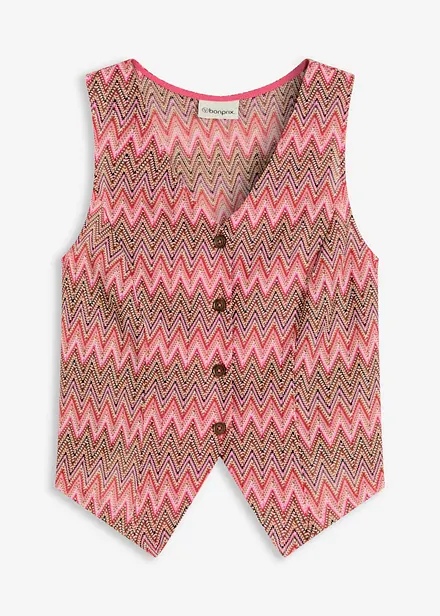 Gilet met gehaakte look