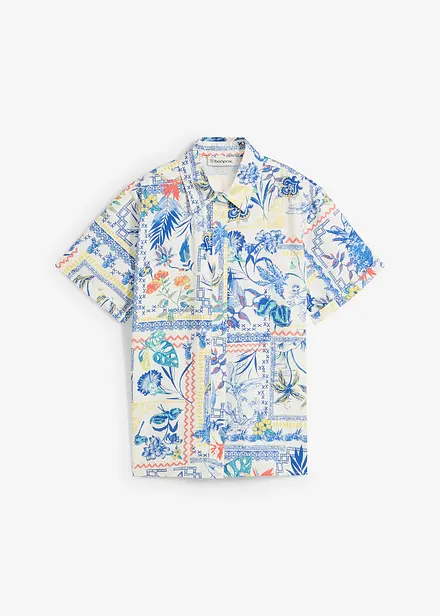 Overhemdblouse met zijde
