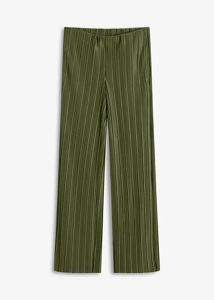 Jersey broek met plissé