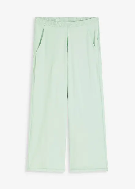 Comfort capri sportbroek met wijde pijpen