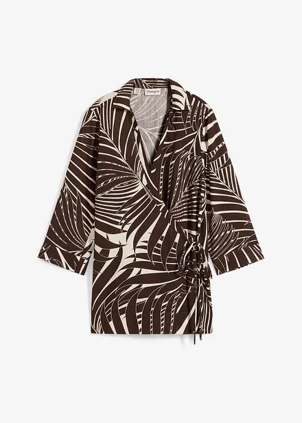 Kimono blouse in linnen look