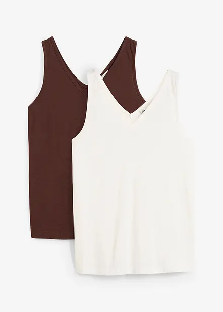 Tanktop van puur katoen (set van 2)