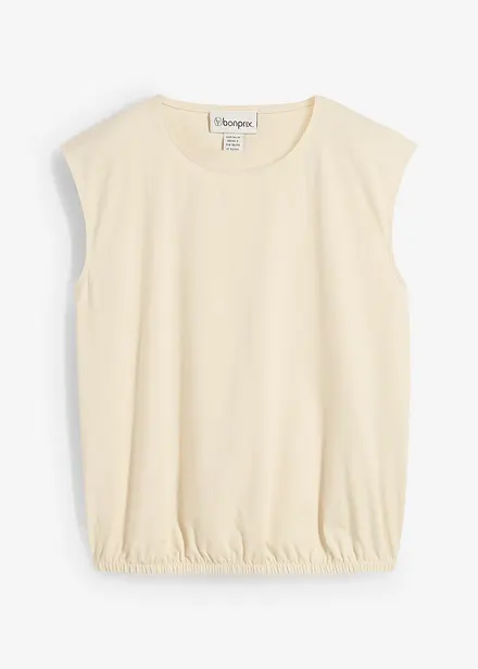 Shirt met elastische boordjes