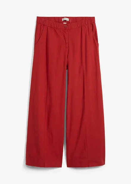Culotte met een elastische tailleband in een soepele viscosemix