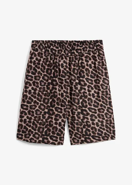 Wijde short van mousseline