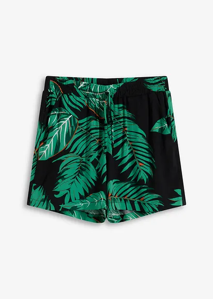 Gedessineerde short van soepele viscose