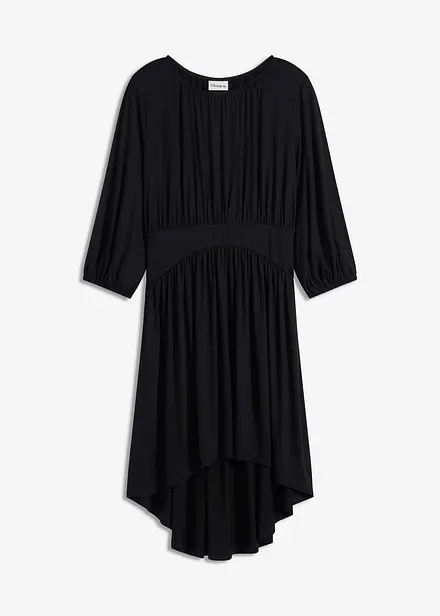 Jersey jurk met plooitjes
