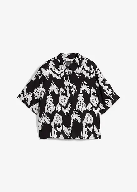 Viscose blouse met korte mouwen