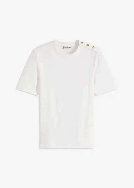 Geribd shirt van een zachte viscosemix