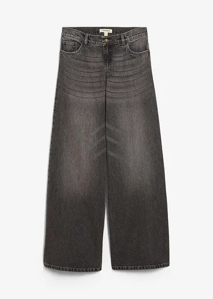 Wide leg jeans, mid waist