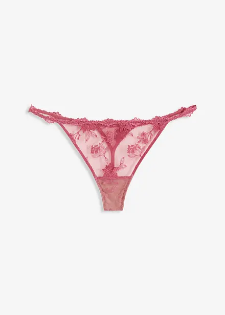 Tanga string met bloemenkant