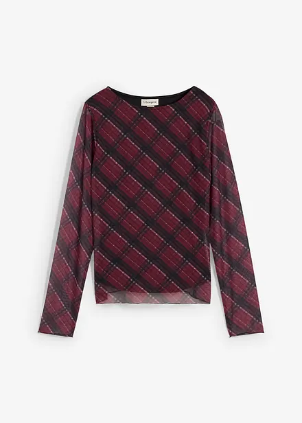 Longsleeve van fijne mesh