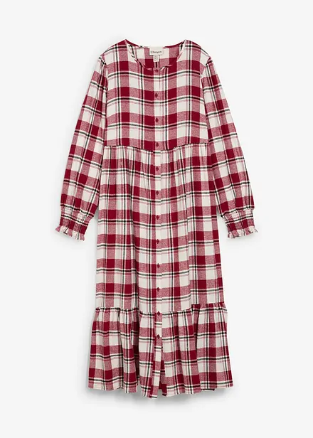 Midi jurk van flanel