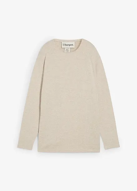 Lange sweater in een gebreide look