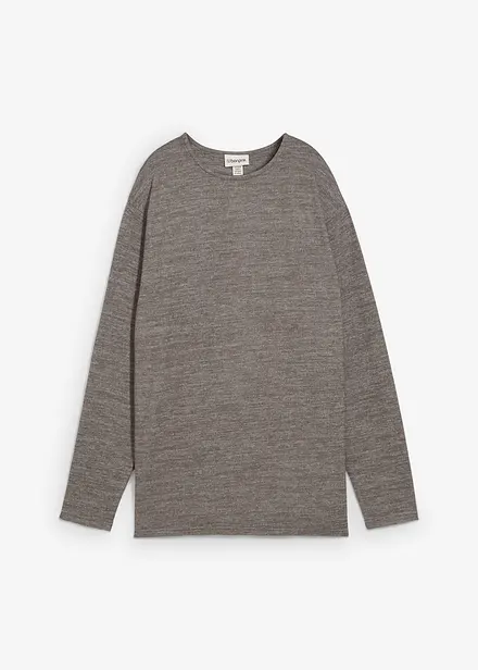 Lange sweater in een gebreide look