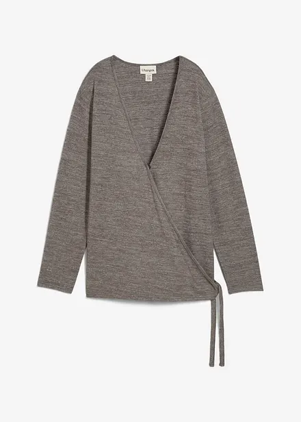 Wikkelvest in een gebreide look
