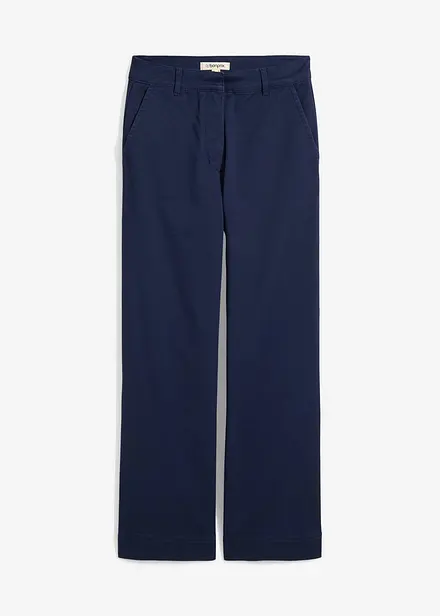 Wijde 7/8 broek van elastisch biologisch katoenmix