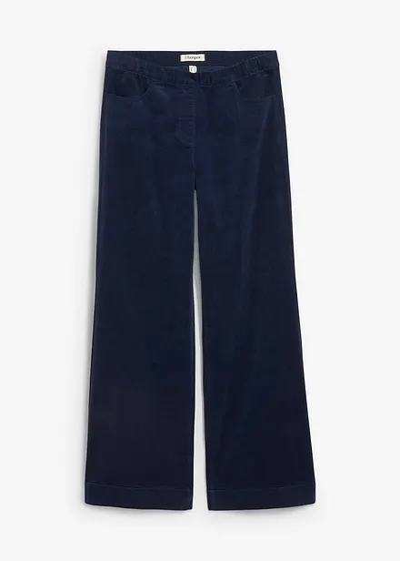 Wijde stretch corduroy broek, high waist