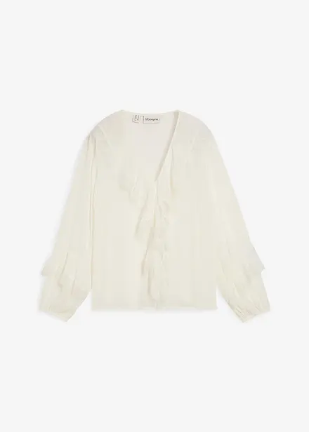 Chiffon blouse met volants