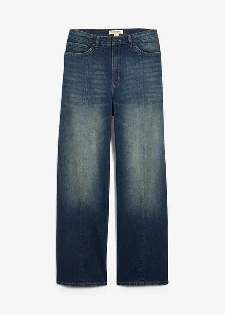 Straight jeans, high waist, low stretch