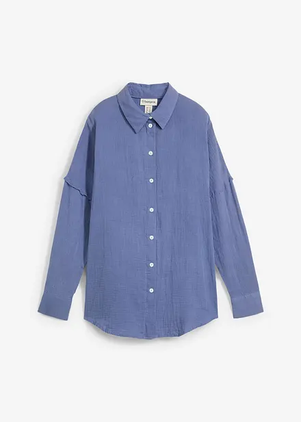 Oversized overhemd van luchtige mousseline