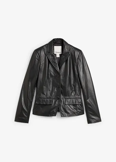 Korte blazer van lamsnappa