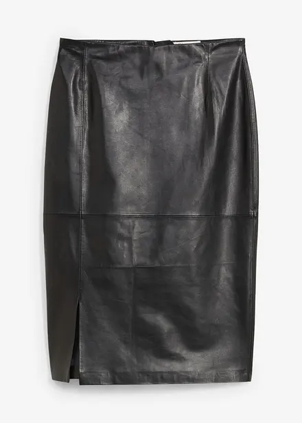 Leren rok met split