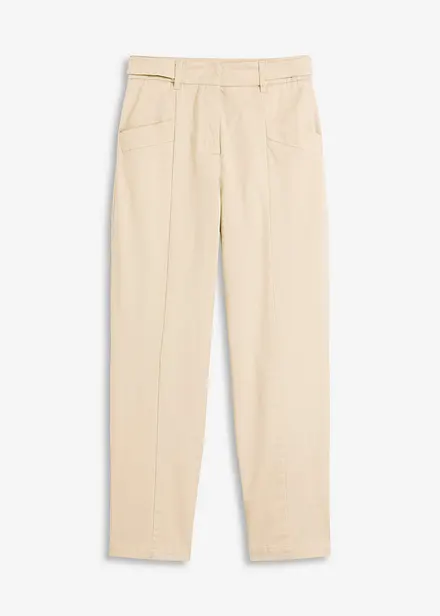 Satijnen broek met tapered fit