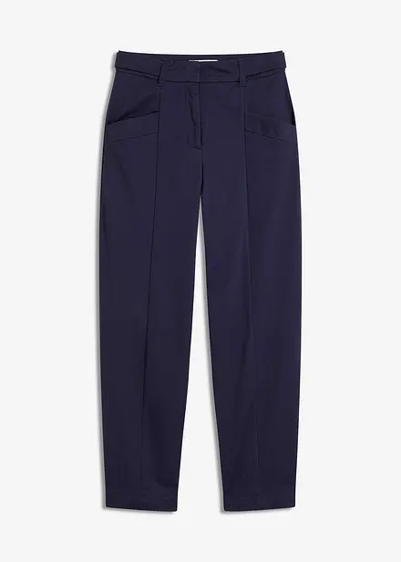 Satijnen broek met tapered fit