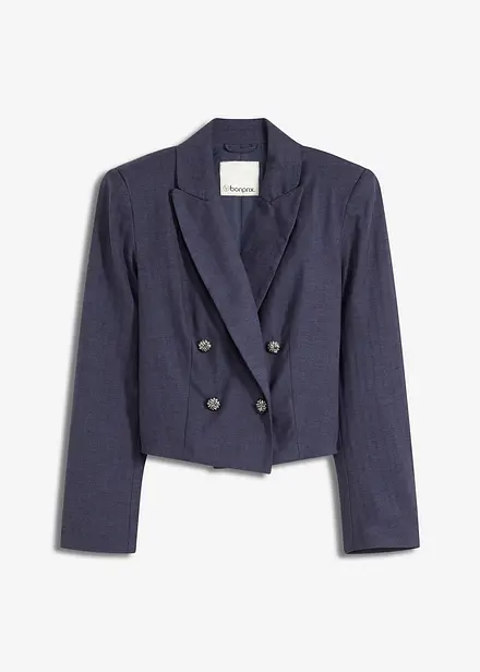 Korte gestructureerde blazer