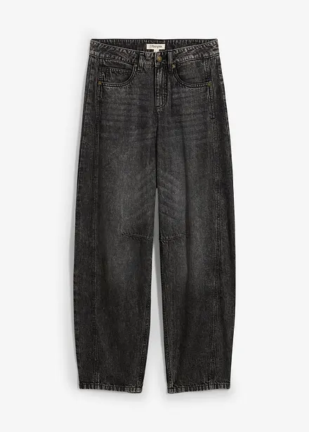 Barrel jeans mid waist, super soft