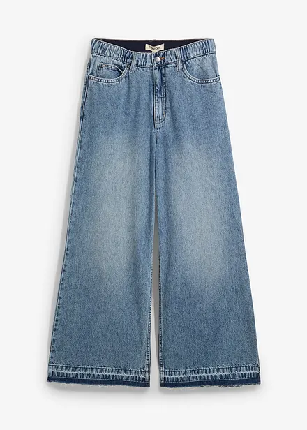 Wide leg jeans high waist, cropped