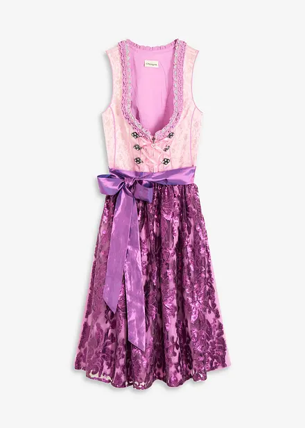 Dirndl met pailletten schort (2-dlg. set)