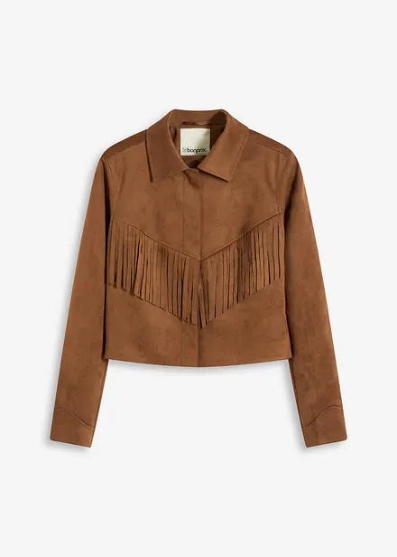 Imitatieleren jas in wildleder look
