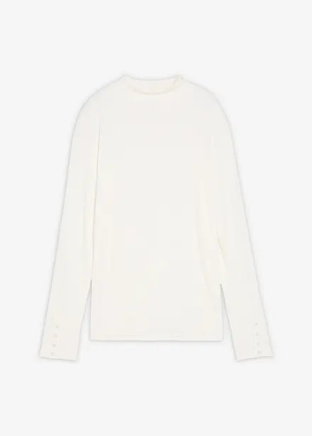 Longsleeve van geribd materiaal