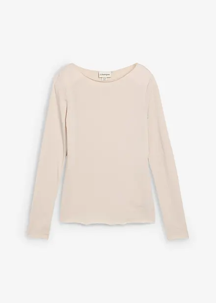 Licht longsleeve met boothals