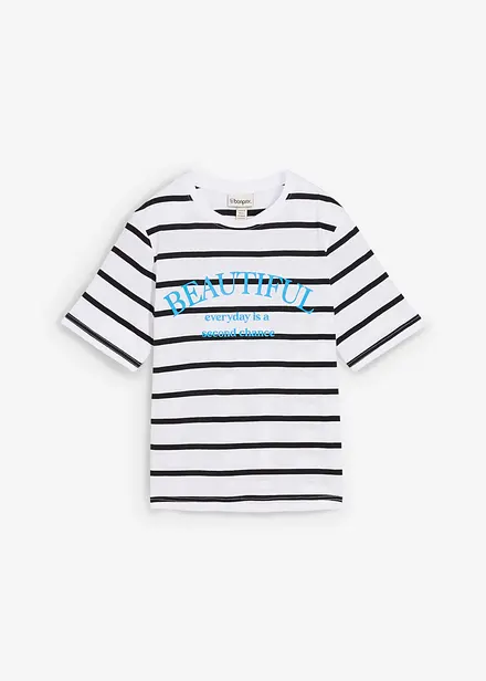 Gestreept T-shirt van puur katoen