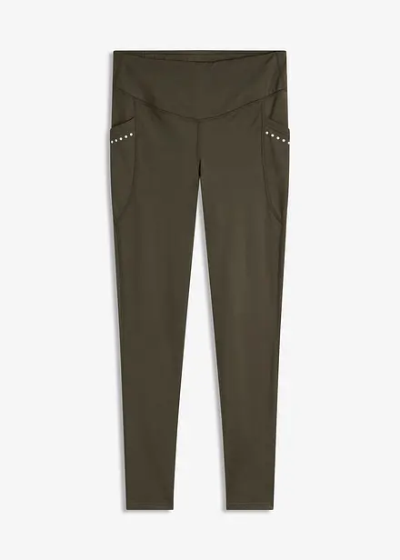 Thermo legging met reflecterende details en zakje voor smartphone