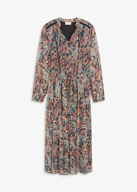 Chiffon jurk met paisley dessin