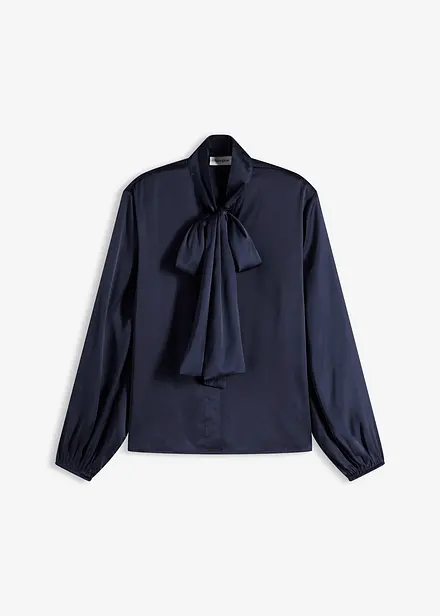 Blouse met strik van soepelvallend satijn