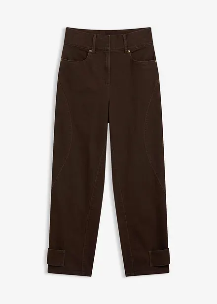Twill broek met hoge band