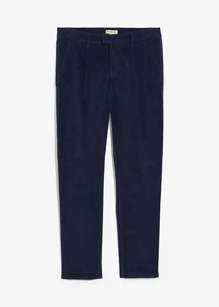 Regular fit stretch corduroy broek met biologisch katoen, tapered