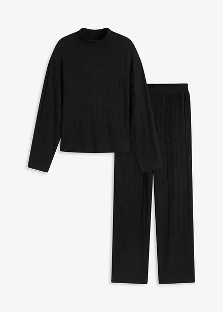 Oversized huispak van zacht ribmateriaal