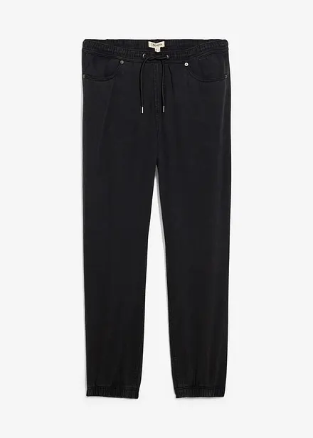 Relaxed Fit instapbroek van katoen-twill, tapered