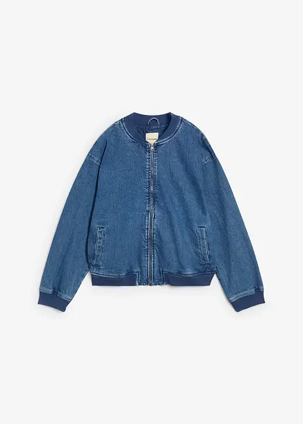 Denim bomber