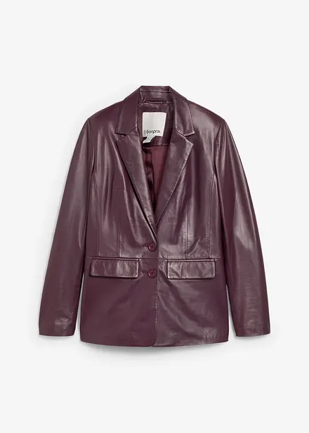 Leren blazer van lamsnappa