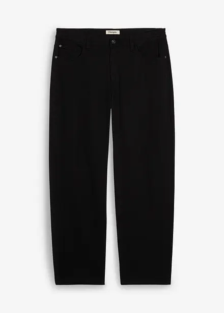 Relaxed fit twillbroek met comfortband, straight