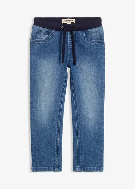 Instapjeans met tailleband, mid waist