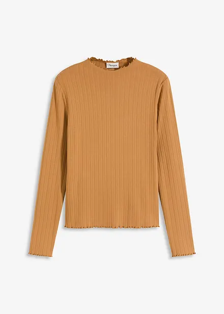 Accentuerend geribd shirt