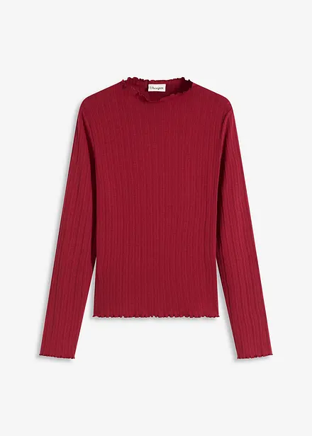 Accentuerend geribd shirt